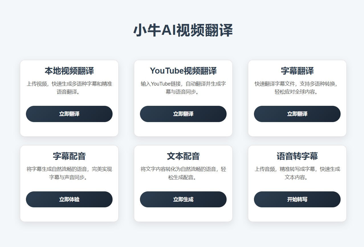 小牛AI视频翻译GPU加速版